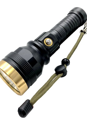 铝合金大功率led手电筒 led家用照明电筒T6超亮户外充电强光手电