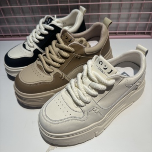 新款 小个子增高运动休闲鞋 厚底小白鞋 百搭板鞋 时尚 卓诗尼2025春季