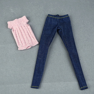 换装 娃娃6分娃娃衣服ob心怡fr2超模momoko桃子blythe小布粉红毛衣