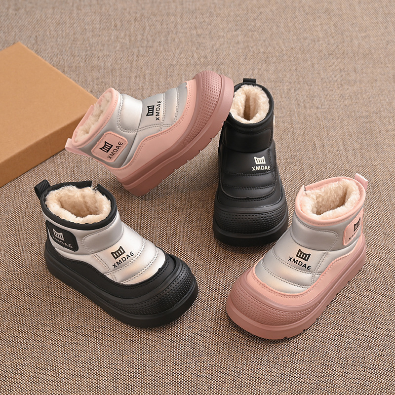 女童雪地靴冬季加厚男童2025保暖