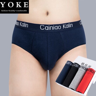 男士纯棉三角裤莫代尔透气运动