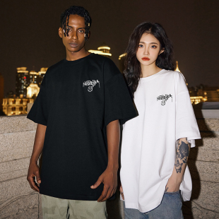 2026年夏季 字母oversizeT恤男潮牌潮流宽松新款 高街情侣短袖 美式