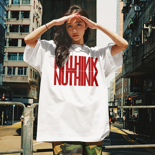 国潮宽松潮流字母短袖t恤