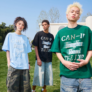 新款 Nuthink珍珠字母短袖 2025夏季 复古重磅半袖 T恤潮牌男女美式