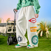 潮牌重磅小狗刺绣卫裤 阔腿裤 加绒裤 Nuthink美式 子男款 2026年春