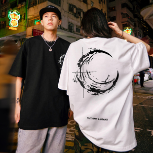 半袖 T恤宽松大码 男女280克重磅2026年夏 潮牌印花短袖 Nuthink美式