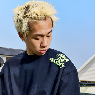 复古印花宽松半袖 T恤美式 男女2026年夏 潮牌字母短袖 Nuthink大码