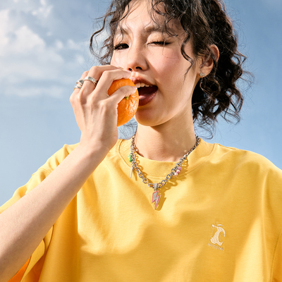 Nuthink简约苹果刺绣美式T恤男女