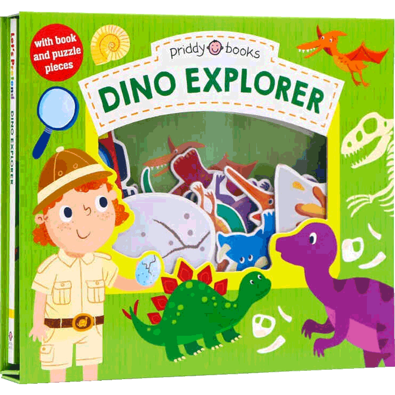 英文原版 恐龙猎人 Dino Explorer 角色扮演 Let's Pretend 低幼启蒙 英语学习 儿童读物 游戏 亲子玩乐套装