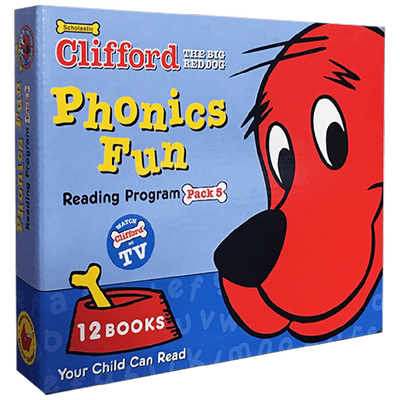 英文原版 CLIFFORDS PHONICS FUN BOX SET 5 大红狗自然拼读盒装5