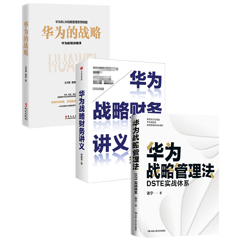 华为战略管理法+华为战略财务讲义+华为的战略 华为战略套装3册 谢宁等 著 管理