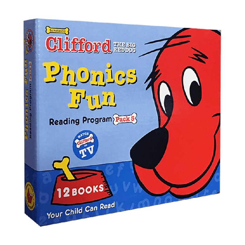 英文原版 CLIFFORDS PHONICS FUN BOX SET 5 大红狗自然拼读盒装5