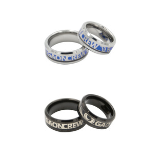 GAONCREW 集聚现象 风车腰果花Logo钨钢情侣戒指