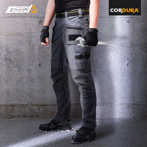 高端尼龙棉Cordura耐磨工装裤男护膝防护工地干活穿工作裤多功能