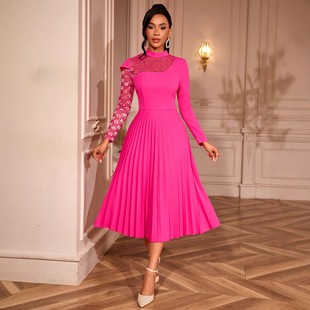 gown 欧美收腰百褶派对晚礼服连衣裙Women party ball dress sexy