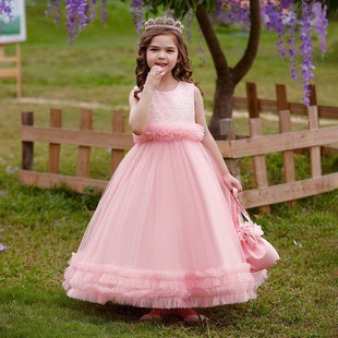girl wedding Kids performance dress children's long dresses