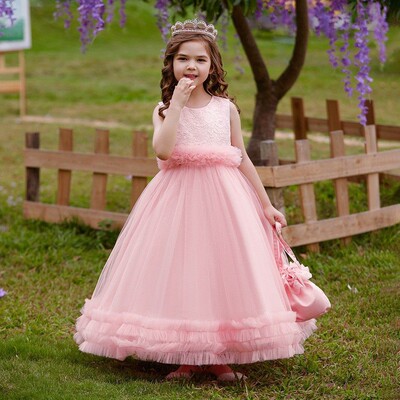 girl wedding Kids performance dress children's long dresses