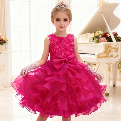 Children's dresses formal baby girls dress for kids clothes
