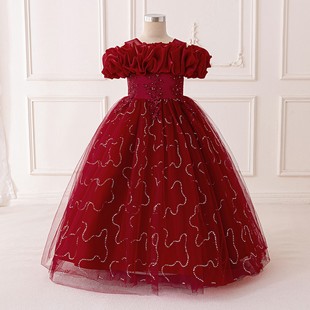 Kids Christmas Party Princess Dresses Girls Children Clothes