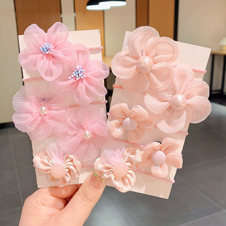 儿童花朵可爱皮筋女童宝宝头花女头饰蝴蝶结发圈小女孩发绳发饰