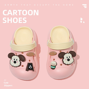儿童洞洞鞋可爱婴幼儿男童女童室内拖鞋软底宝宝包头凉鞋夏季萌趣
