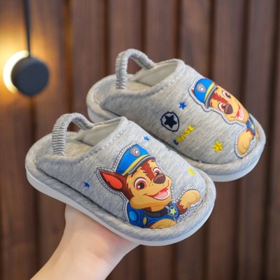 汪汪队儿童秋冬拖鞋宝宝后绑带
