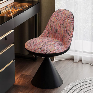 意式轻奢化妆椅可旋转罗比椅家用卧室梳妆凳梳妆台椅子靠背美甲椅