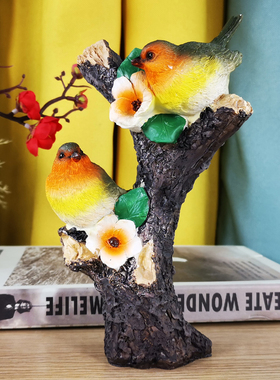 树脂田园风桌面盆景摆件