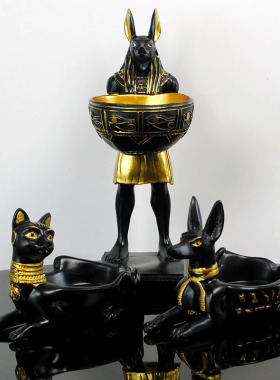 创意古埃及烟缸收纳首饰盒摆件