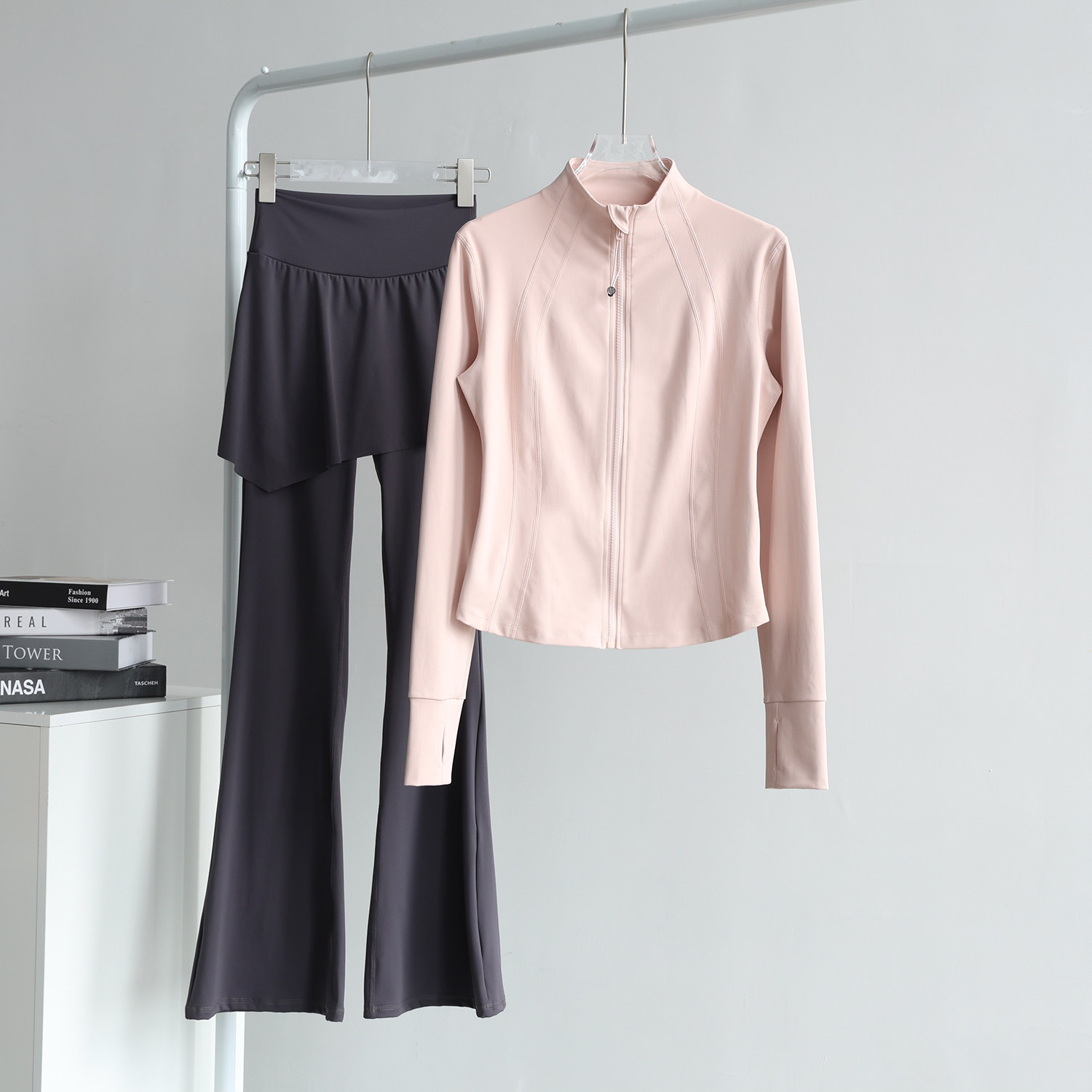 马孔多官方瑜伽服套装女晨跑步运动健身服显瘦立领外套高级感普拉