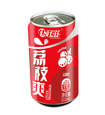 夏天解暑310ml*6听装抖音饮料荔枝爽优好滋整箱果汁网红饮料好喝