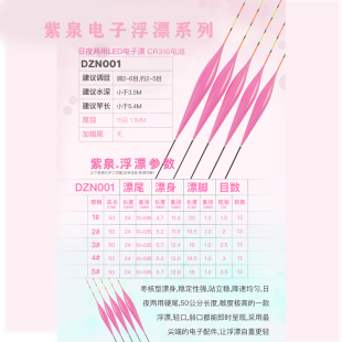 紫泉电子浮漂纳米材质黑坑竞技DZN001夜光漂逸都行程浮漂李超钓鱼