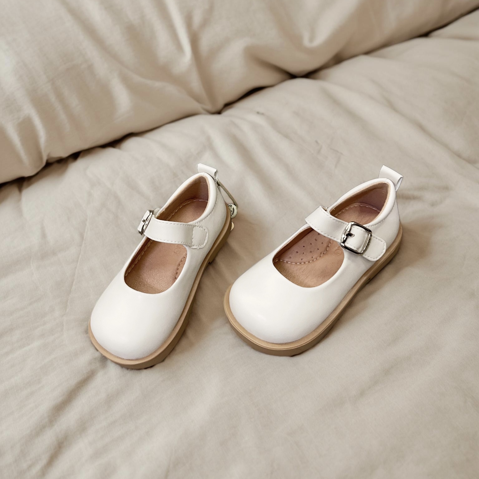 芭杜乐BADULE公主鞋魔术贴女童百搭时尚演出鞋洋气小皮鞋春秋童鞋