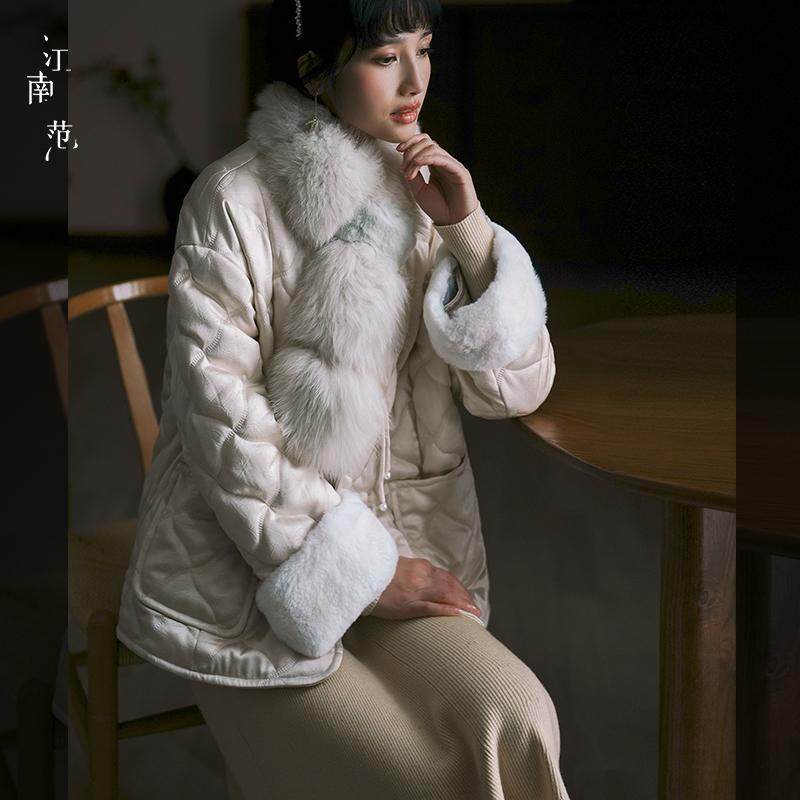 江南范新中式改良棉服外套2024年秋冬配旗袍汉服的外搭开衫棉衣暖