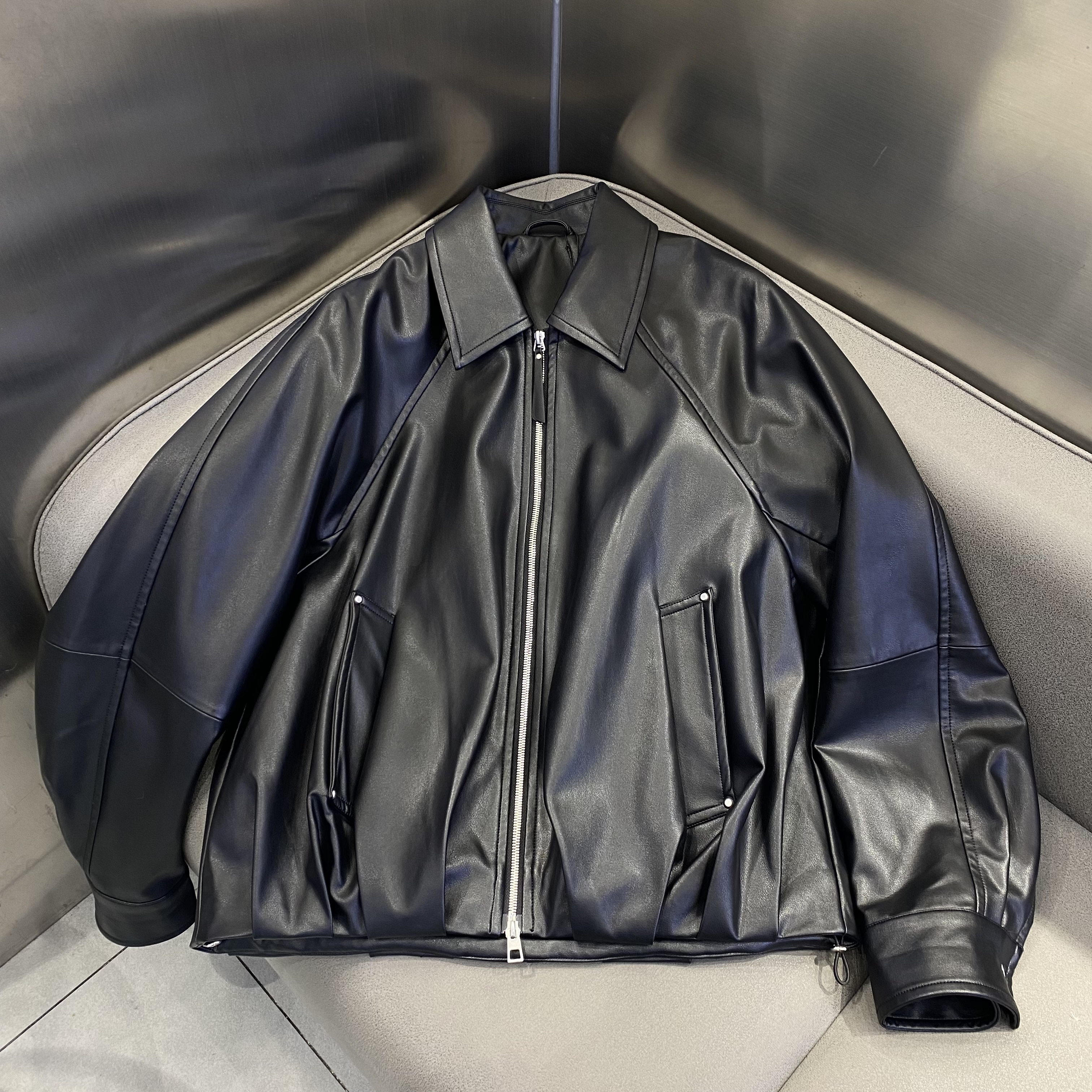 2026新款春装皮衣男短款翻领外套时尚百搭上衣