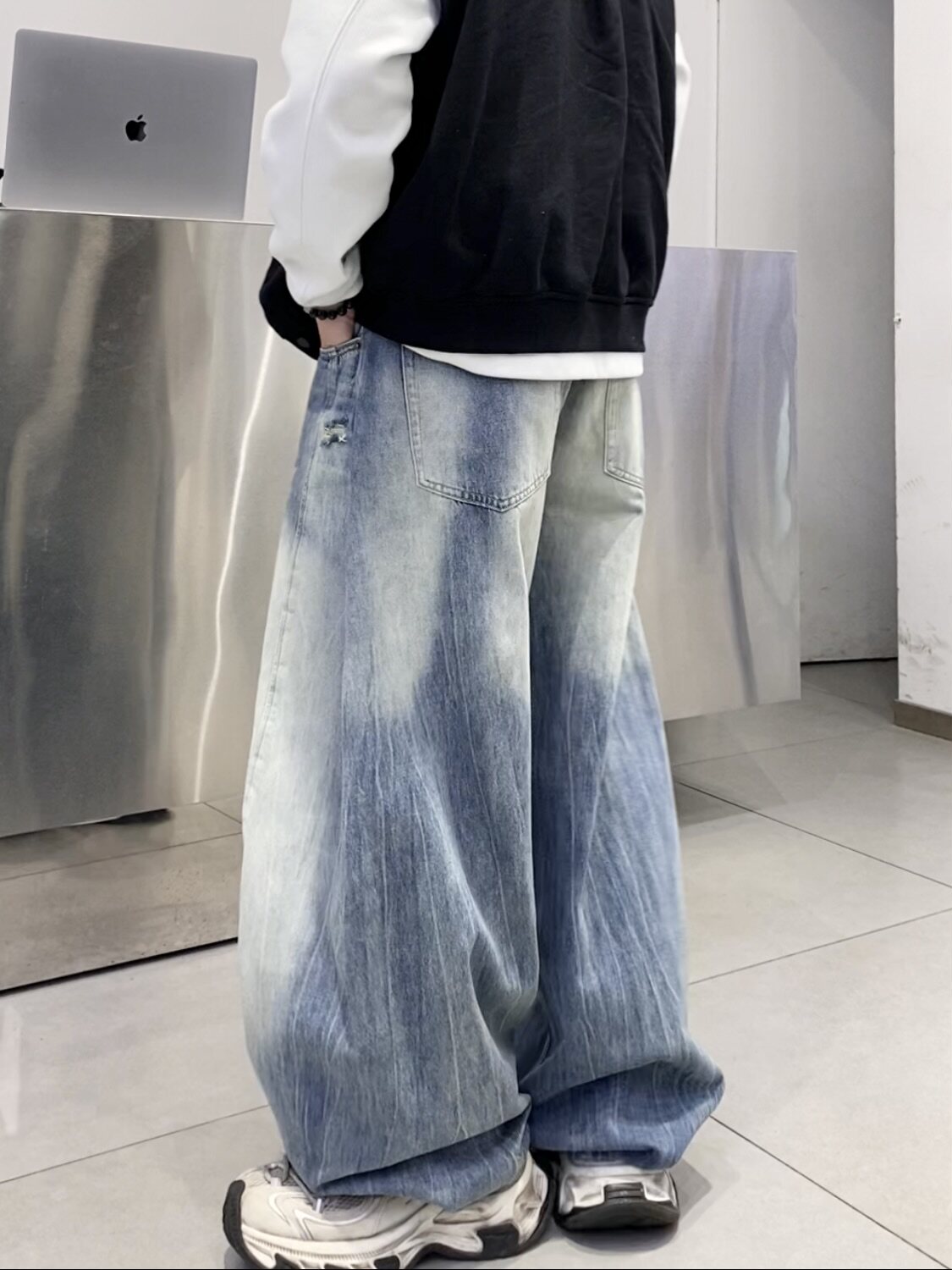 2026新款春装牛仔裤男款美式vibe高街风宽松直筒裤潮牌痞帅长裤