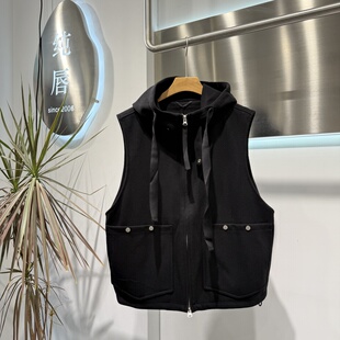 2026新款春装马甲男款连帽背心马甲卫衣运动休闲外穿无袖开衫