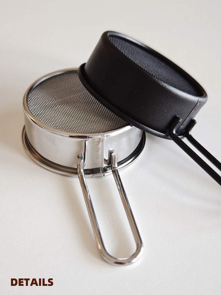 Japanese-style stainless steel matcha powder sieve, baking sugar powder, cocoa powder flour sieve, handheld mini filter screen, 40 mesh thumbnail 6