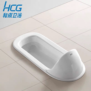 和成C106D陶瓷蹲便器 大便器后進(jìn)后排水水蹲坑帶存水彎防臭前擋水