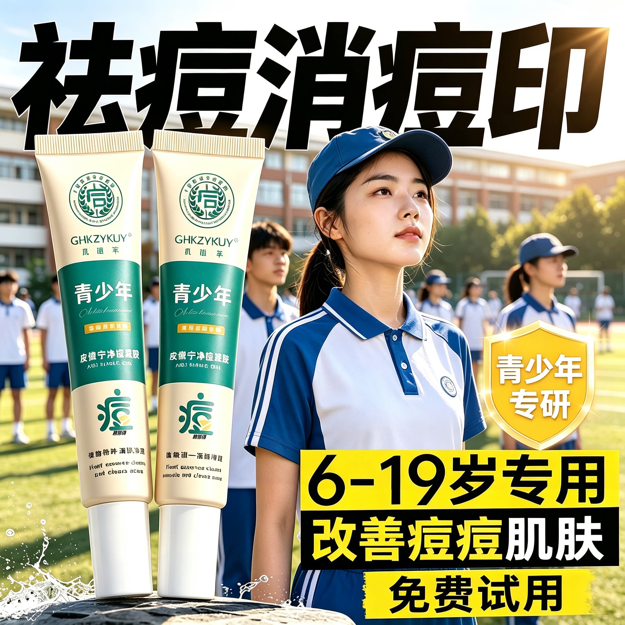 青春痘祛痘膏淡化痘印女初中生男正品青少年去豆痘坑闭口粉刺软膏