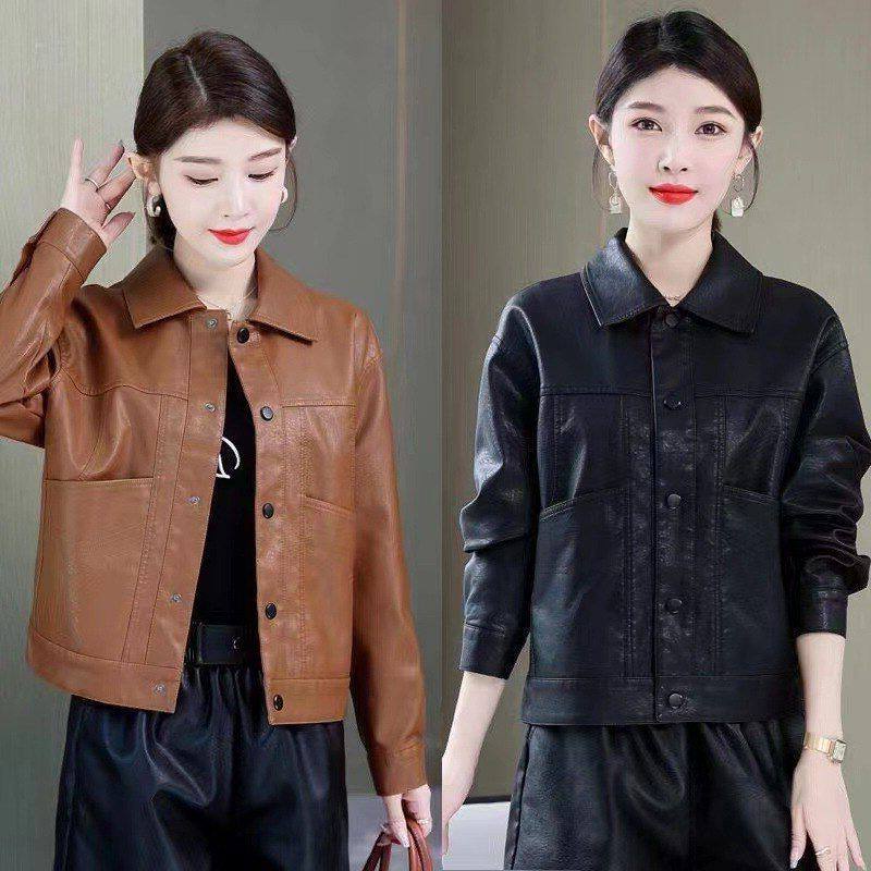 时尚外套纽扣洋气衣服女短款上