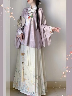 马面裙薄款 明制汉服女成人中国风对交穿交领短衫 夏季 泠泠玉茗