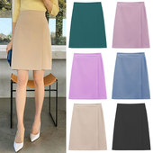 a字半身裙2025春新品 高腰显瘦遮跨学院风短裙工装 职业包臀一步裙