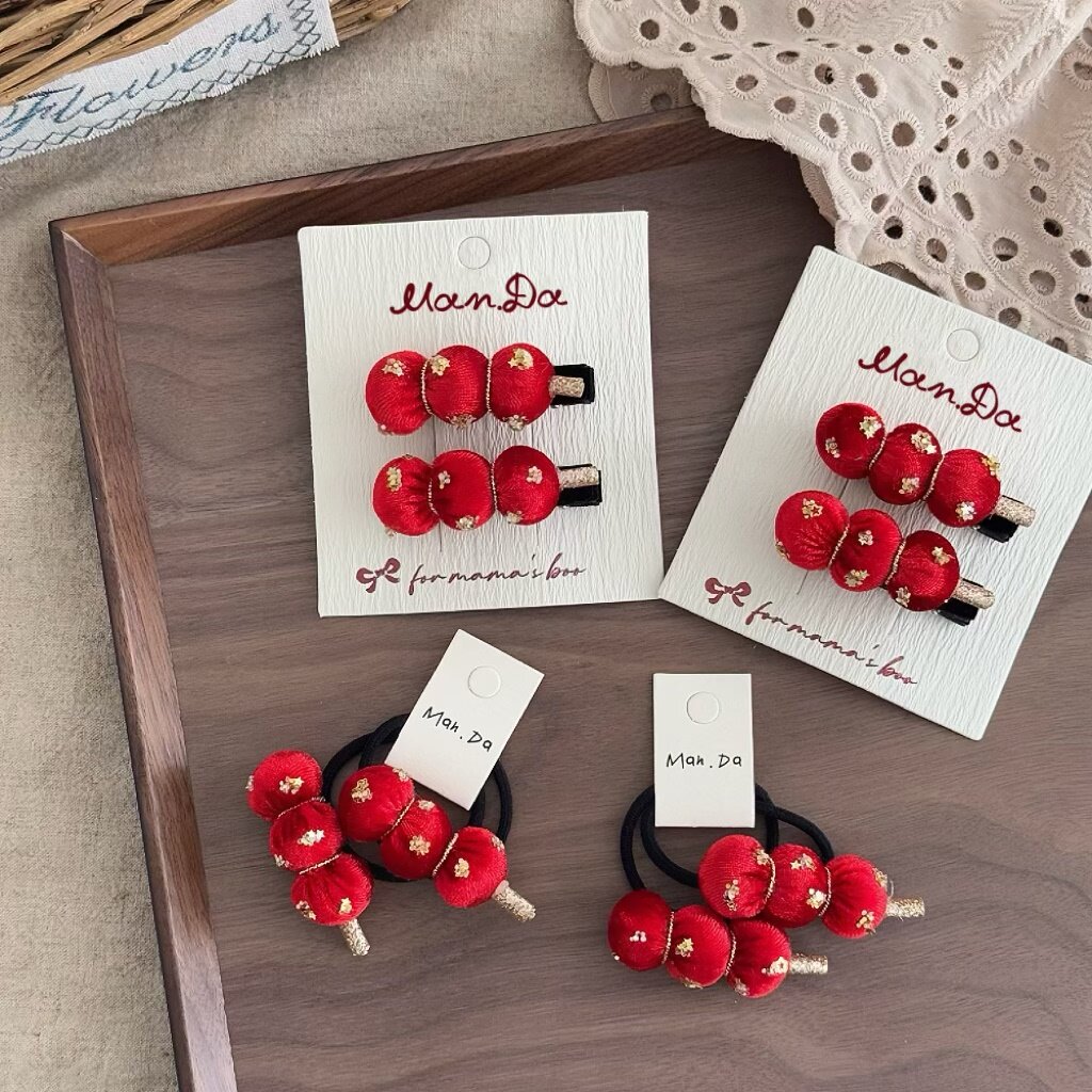 少女糖葫芦发夹过年女孩可爱刘海夹宝宝新年红色高级丝绒头绳发圈,童装/婴儿装/亲子装,发饰,淘宝优惠券,粉丝福利购,淘宝优惠卷