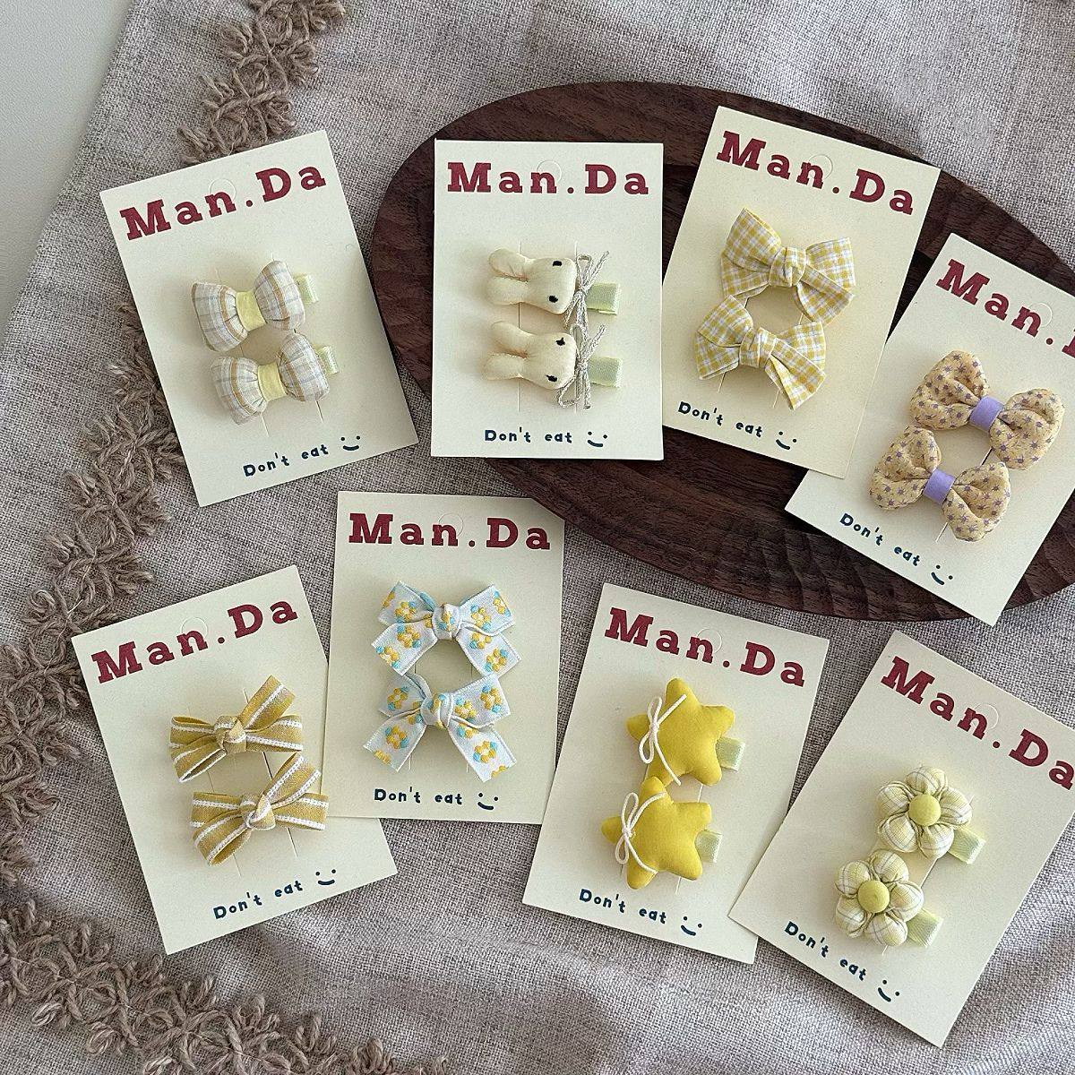 婴儿童安全夹宝宝可爱嫩黄系小蝴蝶结对夹星星边夹刘海夹碎发夹子,童装/婴儿装/亲子装,发饰,淘宝优惠券,粉丝福利购,淘宝优惠卷