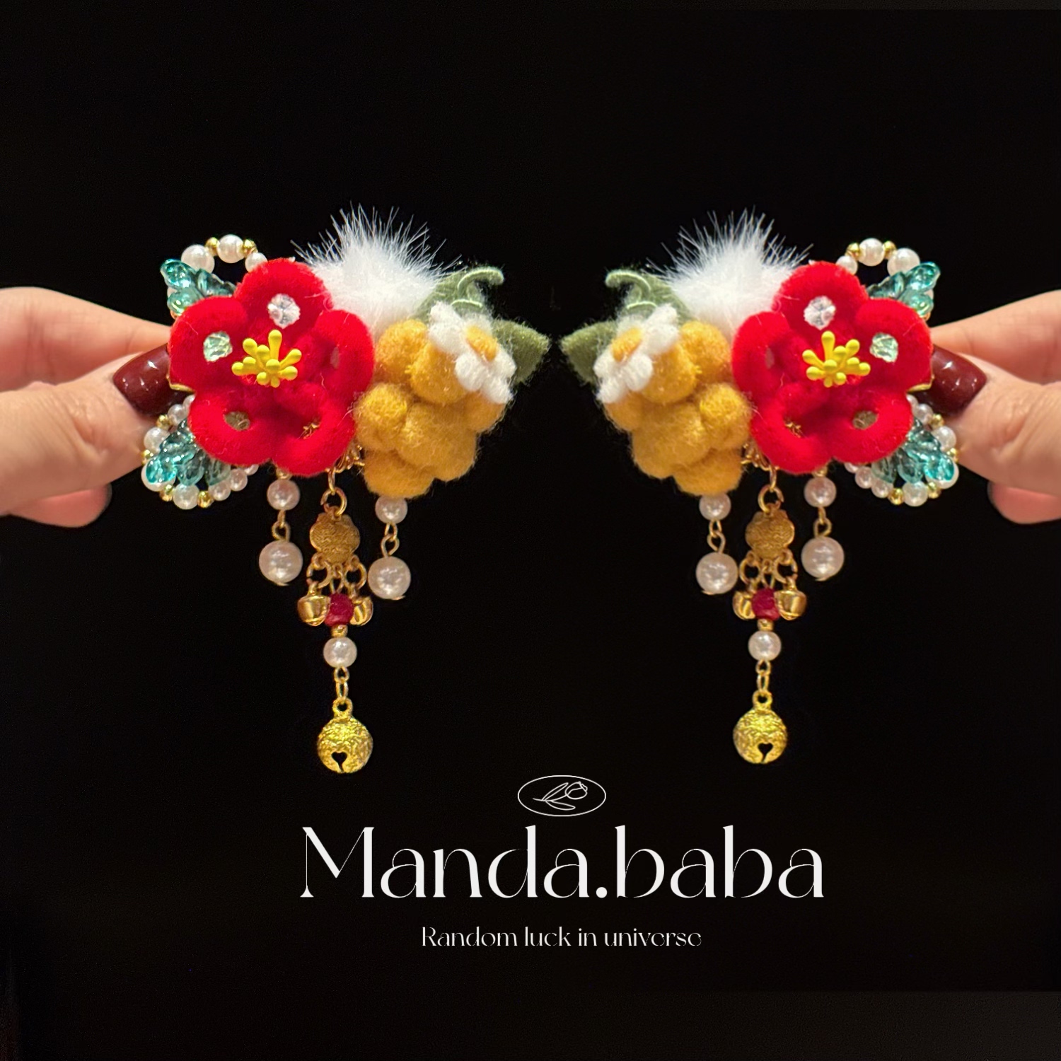 汉服头饰儿童古风绒花毛球流苏女童中国风过年喜庆新年发夹福满堂,童装/婴儿装/亲子装,发饰,淘宝优惠券,粉丝福利购,淘宝优惠卷