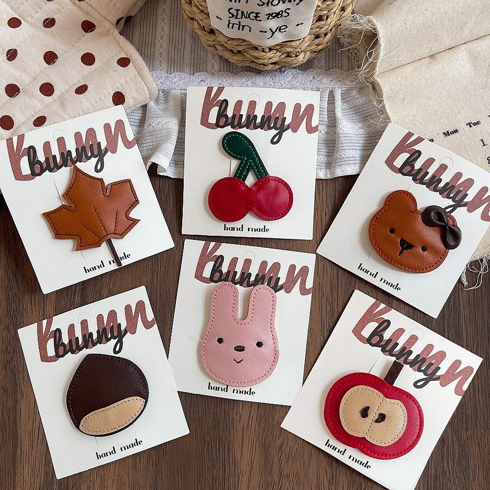 韩国皮质小熊兔兔BB夹儿童可爱樱桃松果枫叶掰掰夹女童趣味刘海夹,童装/婴儿装/亲子装,发饰,淘宝优惠券,粉丝福利购,淘宝优惠卷