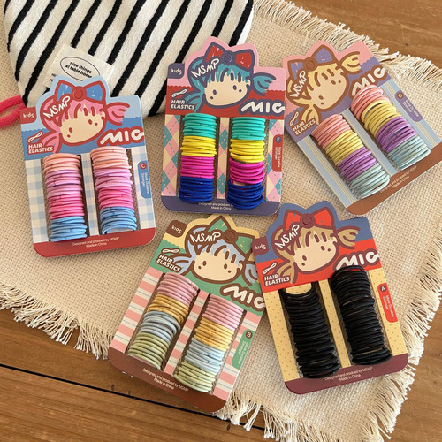 韩版彩色拇指发圈头绳女童橡皮筋宝宝扎头发皮套不伤发婴儿童发绳