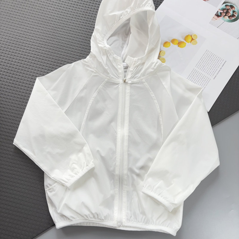 아동용 자외선 차단 의류  피부 의류 소녀 및 소년 에어컨 의류 얇은 통기성 자외선 차단 여름 코트