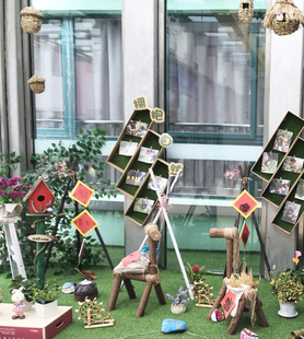 装饰木头马仔实木小木马摆景道具橱窗转角走廊T台活动布展工艺品